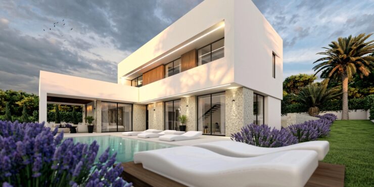 Bauprojekt Mallorca auf Top Grundstück mit Teil- Meerblick